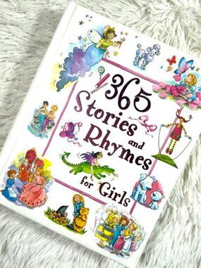 Vintage 365 Stories and Rhymes for Girls Hardcover Book